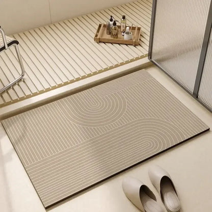 Bathroom Carpet,Absorbent Diatom Mud Floor Mat, Non-Slip Bath Rug, Toilet Doormat, Quick Drying Area Rugs 욕실 카펫
