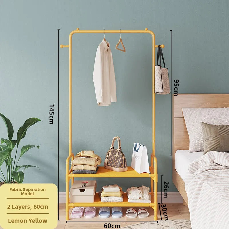 Indoor Floor Standing Clothes Drng Ra Bedroom Balcony Overnight Clothes Storage Holder Small Size Dormi Rent