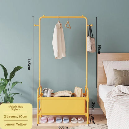 Indoor Floor Standing Clothes Drng Ra Bedroom Balcony Overnight Clothes Storage Holder Small Size Dormi Rent