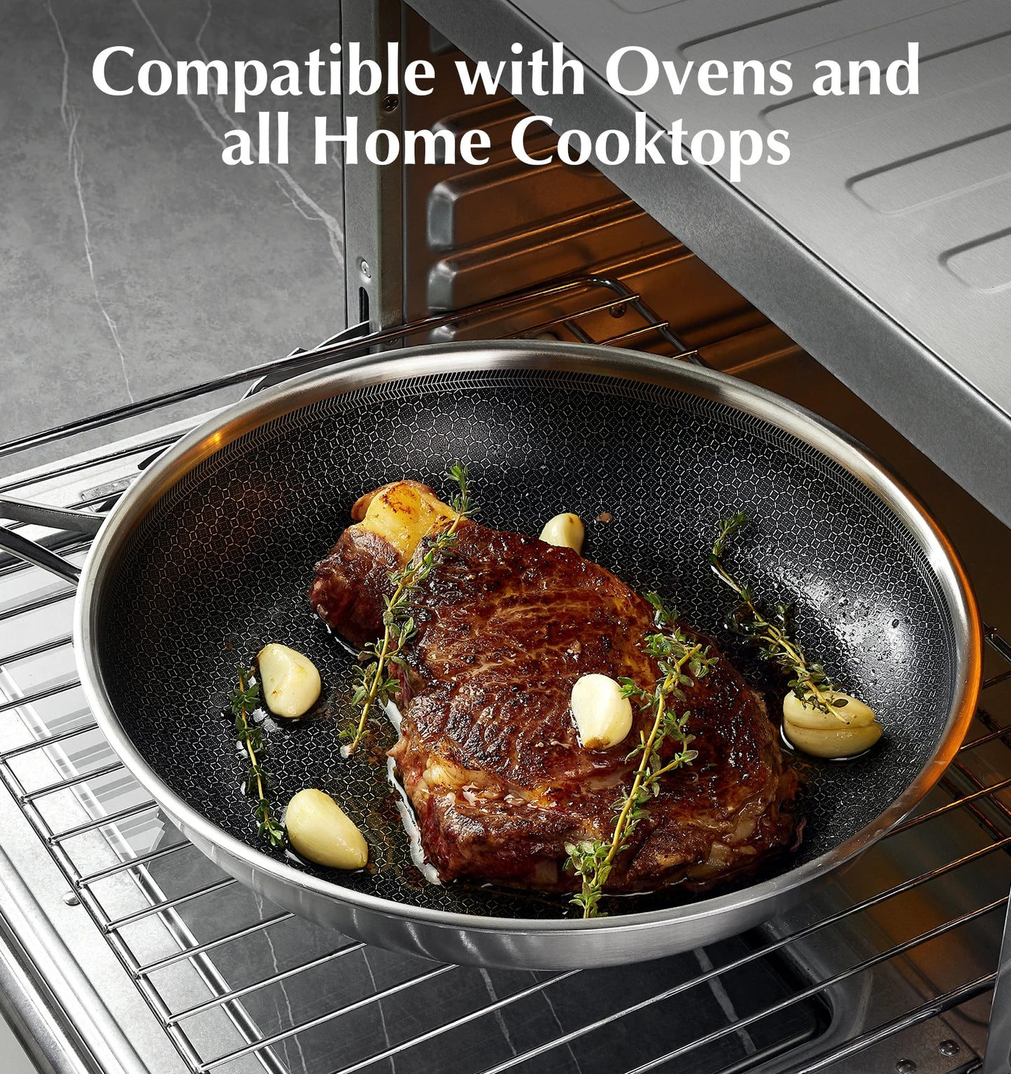 KOCH SYSTEME CS Hybrid Nonstick Stainless Steel Pan 10 Inch