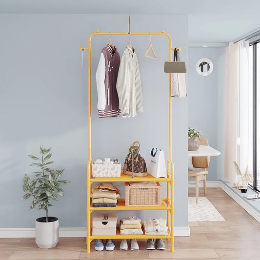 Indoor Floor Standing Clothes Drng Ra Bedroom Balcony Overnight Clothes Storage Holder Small Size Dormi Rent