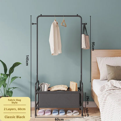 Indoor Floor Standing Clothes Drng Ra Bedroom Balcony Overnight Clothes Storage Holder Small Size Dormi Rent