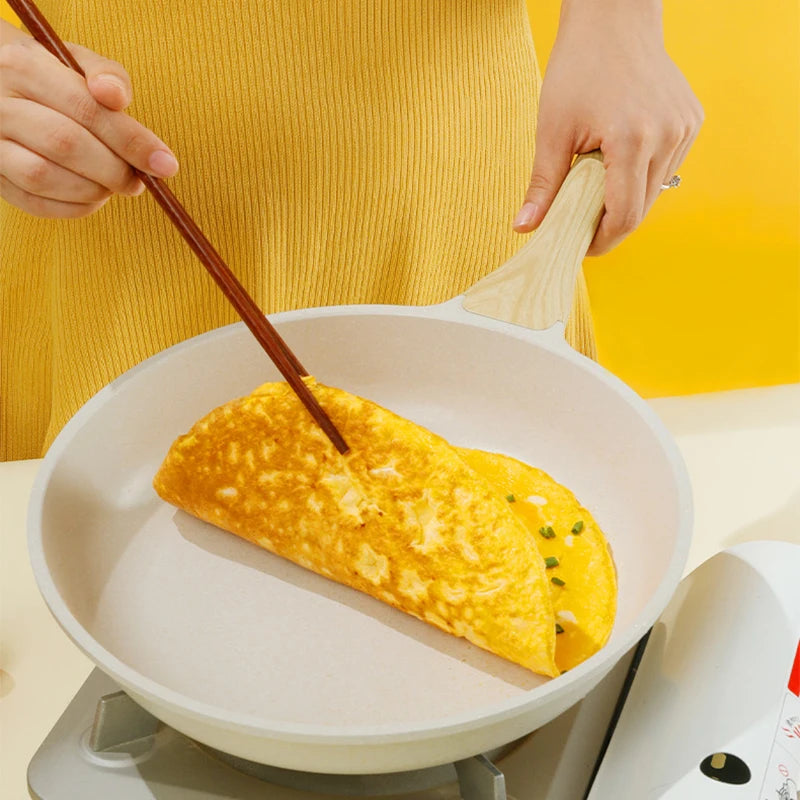 Durable Frying Pan Wok Pan Non-stick Ceramic Pot Induction Gas Stove