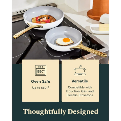 Caraway Nonstick Ceramic Frying Pan (2.7 qt, 10.5") - Non Toxic, PTFE & PFOA Free