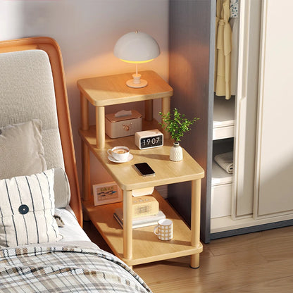 Simple bedroom bedside cabinet, rental room, several households, sofa side shelf, narrow small wooden bedside cabinet
