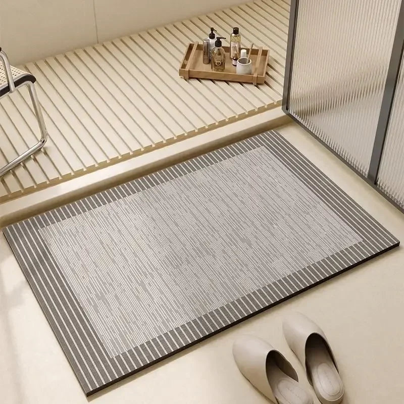 Bathroom Carpet,Absorbent Diatom Mud Floor Mat, Non-Slip Bath Rug, Toilet Doormat, Quick Drying Area Rugs 욕실 카펫