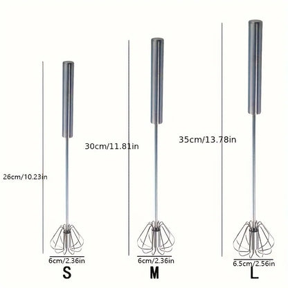 Stainless Steel Egg Beater Semi-Automatic Mixer