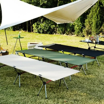 Camping Cot Outdoor Exquisite Camping Folding Bed Lightweight and Portable Car Picnic High and Low Dual-use Durable Marching Bed