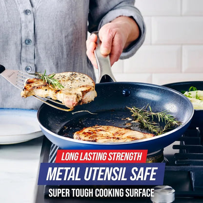 Blue Diamond 8" Nonstick Frying Pan Skillet, Diamond Infused PFAS & PTFE-Free Ceramic Pot