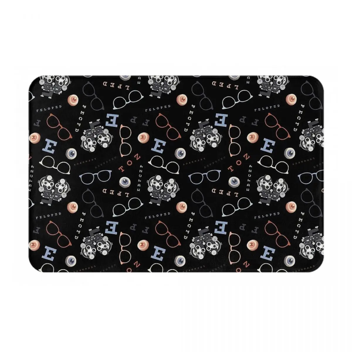 Bedroom Mat Optometry On Black Doormat Living Room Carpet Balcony Rug Home Decor