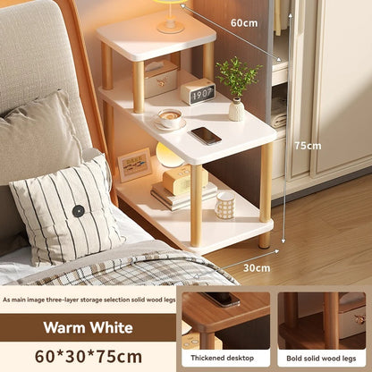 Simple bedroom bedside cabinet, rental room, several households, sofa side shelf, narrow small wooden bedside cabinet