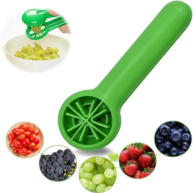 1pc/2pcs Grape Cutter, Green Multi-functional Fruit And Vegetable Cutter