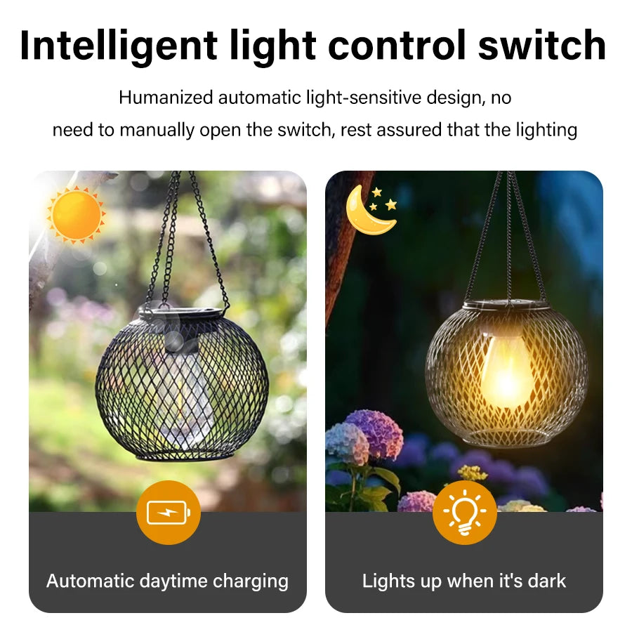 Solar Lantern Outdoor Upgraded Solar Lights for Outside Decorative Outdoor Hanging Lights Waterproof Solar Lanterns