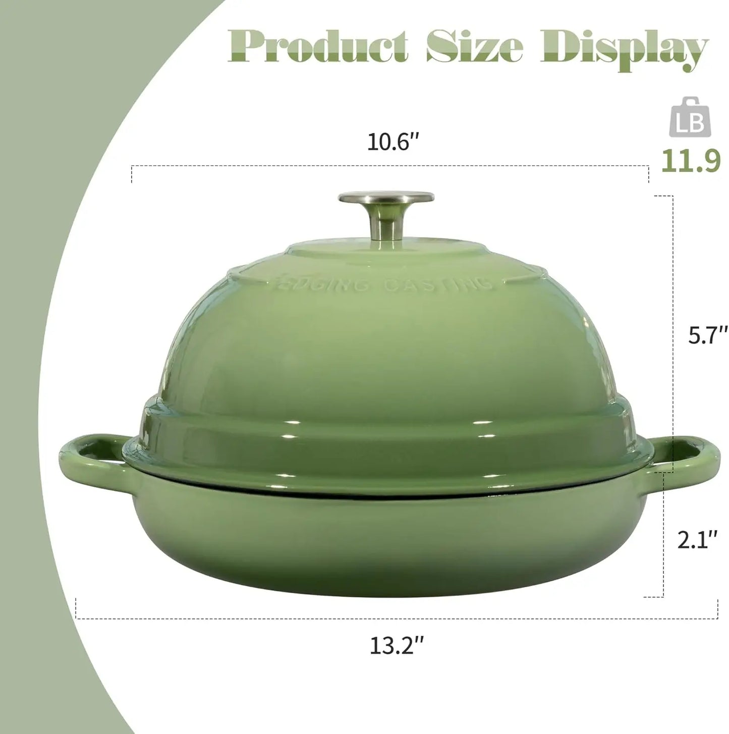 Enameled Cast Iron Dutch Oven Pot with Lid