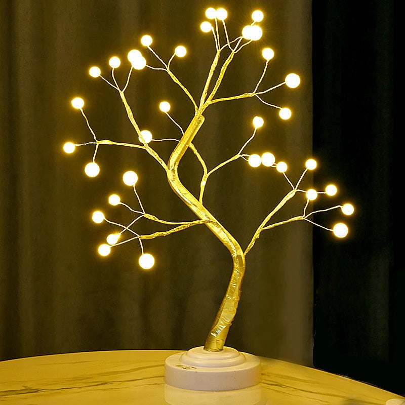 USB/Battery Powered Bonsai Cherry Blossom Table Tree Night Light