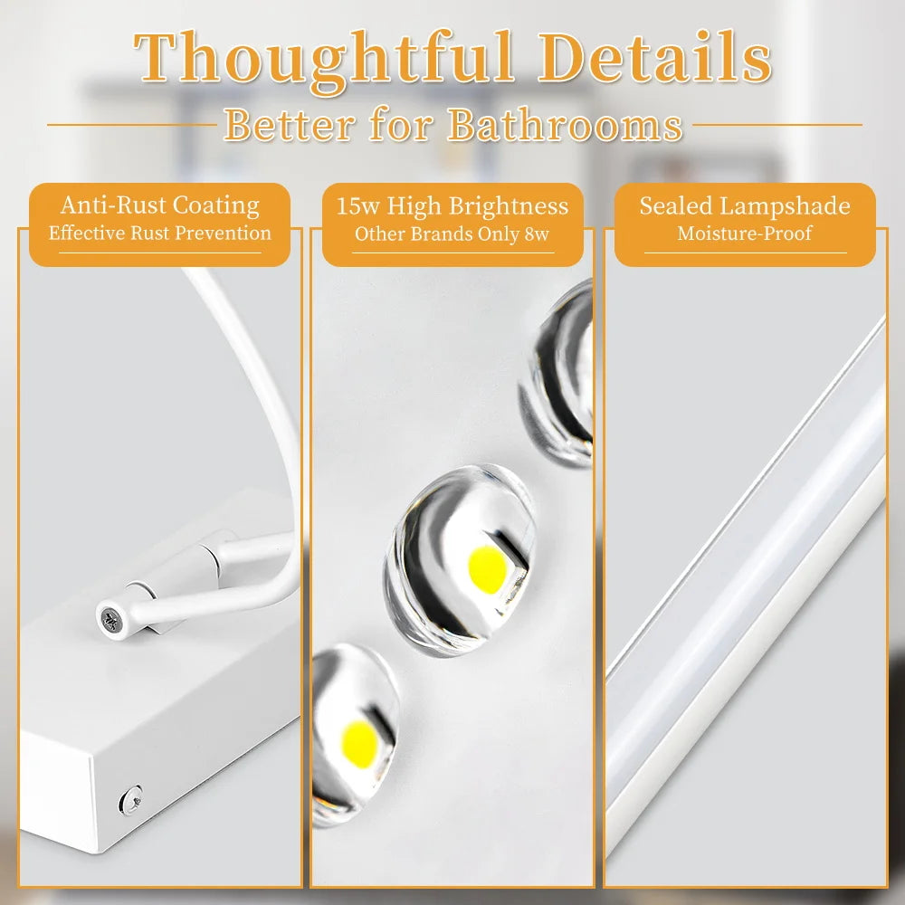 Wall Lamp Bathroom Mirror Light Led Waterproof For Make-up Modern Home Decoration Indoor Vanity Mirror Lamp Wash Basin Lighting