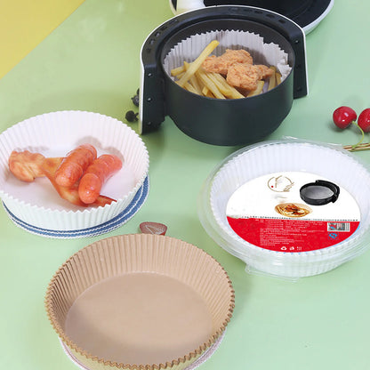 20pcs/Set Air Fryer Disposable Paper Parchment Wood Pulp Steamer
