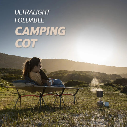 Camping Cot Outdoor Exquisite Camping Folding Bed Lightweight and Portable Car Picnic High and Low Dual-use Durable Marching Bed