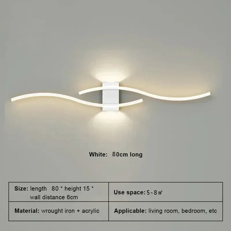 LED Wall Lamp Long Strip Modern Sconce