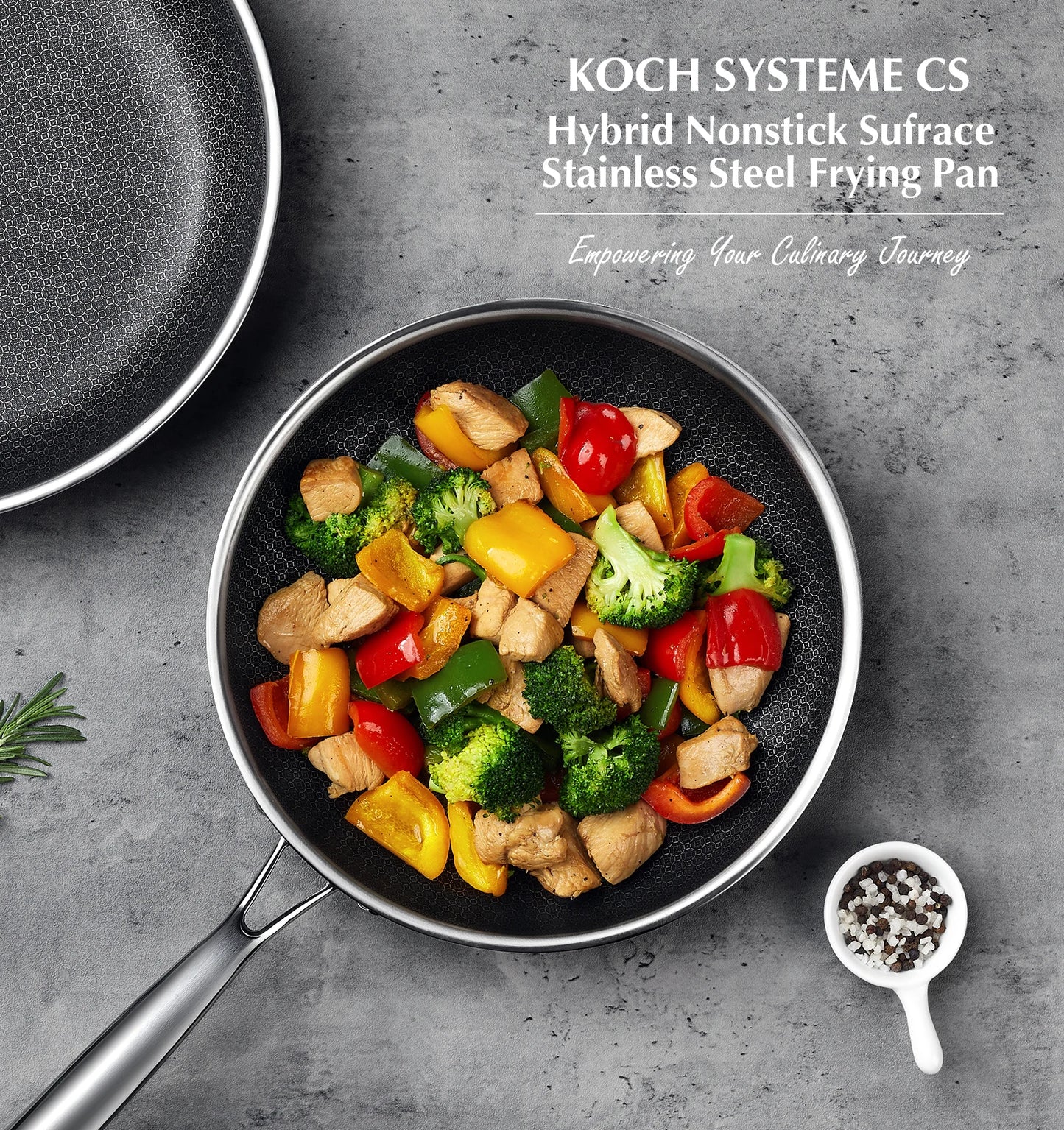 KOCH SYSTEME CS Hybrid Nonstick Stainless Steel Pan 10 Inch