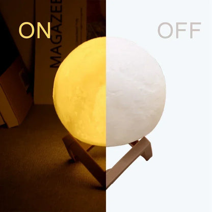 8CM LED Night Light 3D Print Moon Lamp Bedroom Decor MoonLight