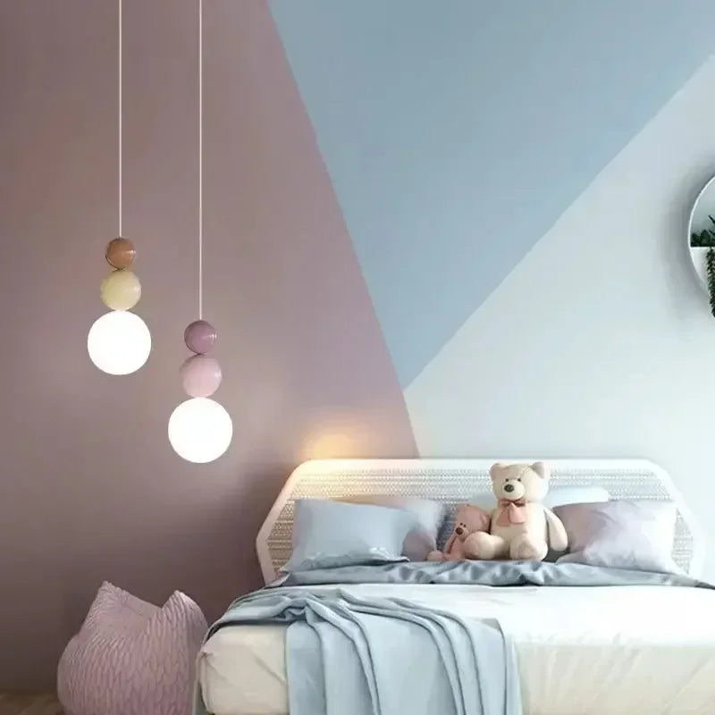 Living Room Dining Room Line Small Chandelier Nordic Cream Wind Bedside Bedroom Porch Modern Study Pendant Lights