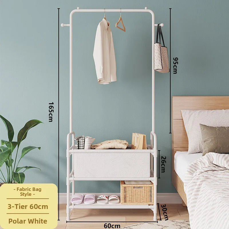 Indoor Floor Standing Clothes Drng Ra Bedroom Balcony Overnight Clothes Storage Holder Small Size Dormi Rent