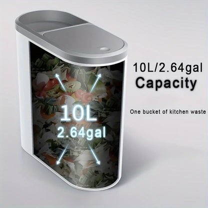 10L Silent Closed Plastic Bathroom Garbage Bin