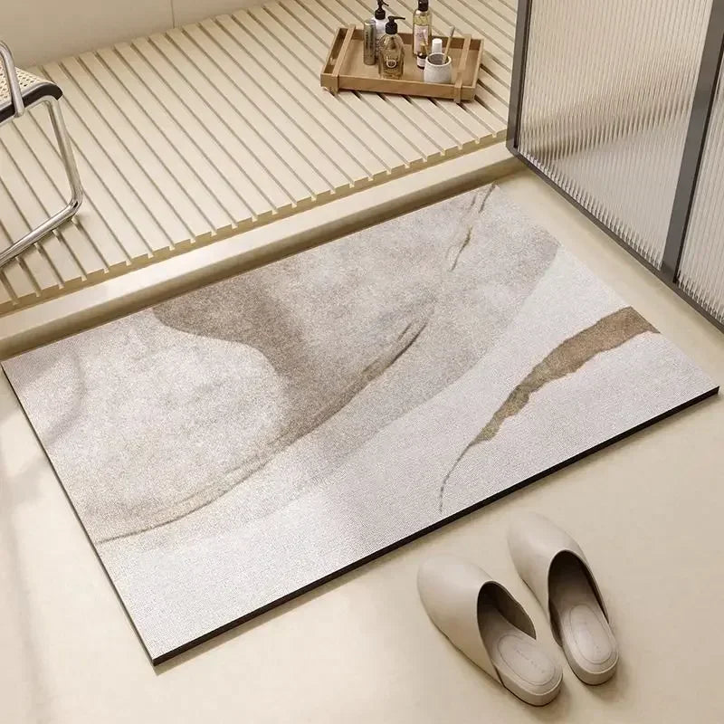 Bathroom Carpet,Absorbent Diatom Mud Floor Mat, Non-Slip Bath Rug, Toilet Doormat, Quick Drying Area Rugs 욕실 카펫