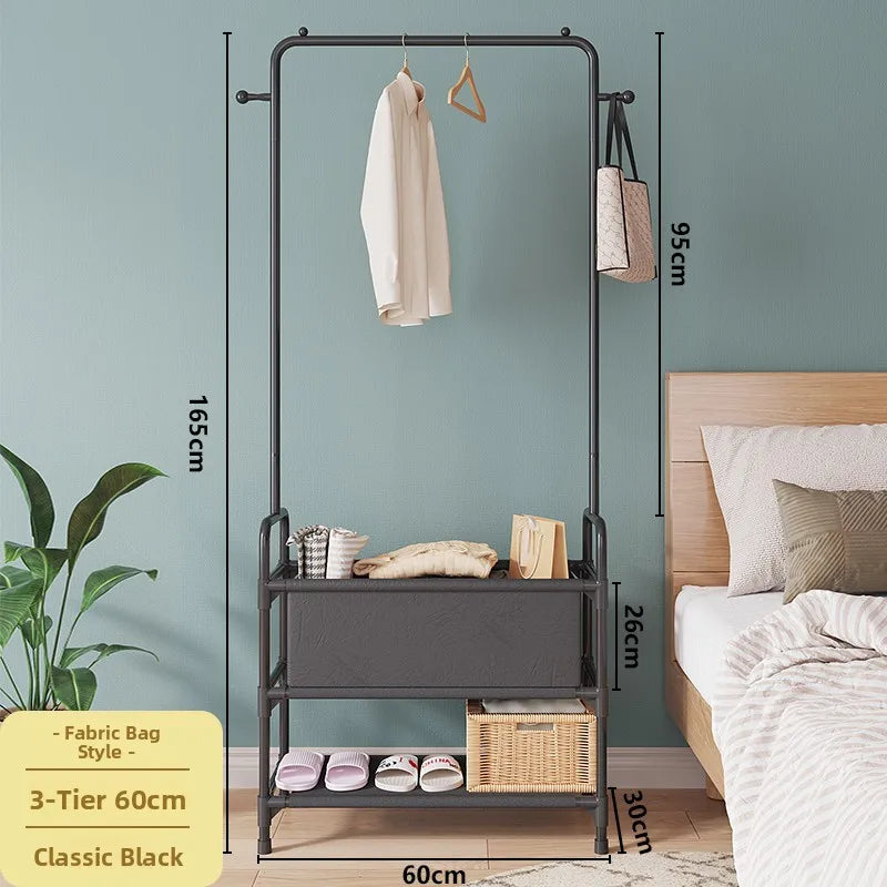Indoor Floor Standing Clothes Drng Ra Bedroom Balcony Overnight Clothes Storage Holder Small Size Dormi Rent