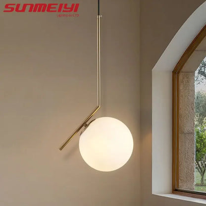 Nordic Bedside Bedroom Light Luxury Modern Simple Minimalist Restaurant Lamp Bar Long Line Single Head Gold Small Chandelier