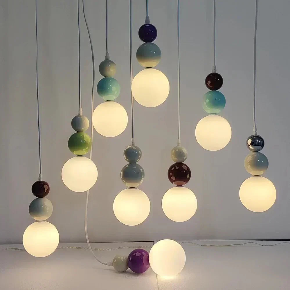 Living Room Dining Room Line Small Chandelier Nordic Cream Wind Bedside Bedroom Porch Modern Study Pendant Lights