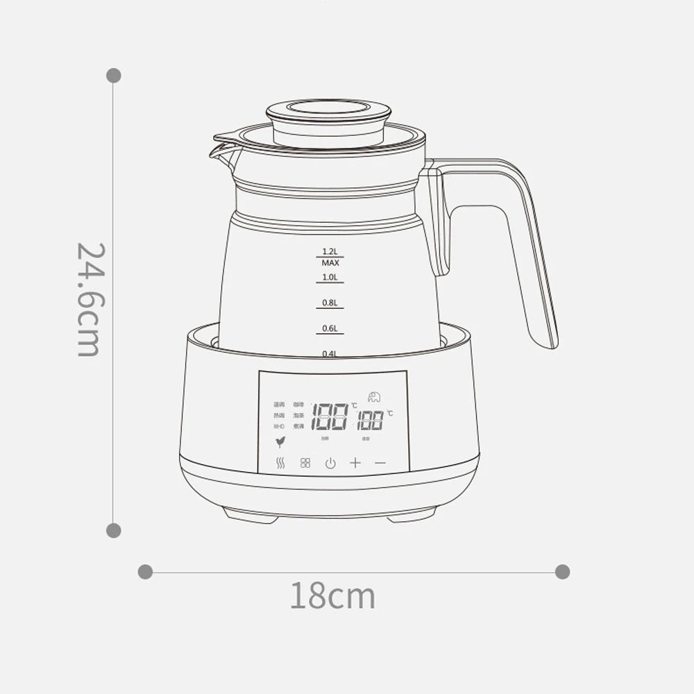 220V 1.2L Smart Milk Warmer