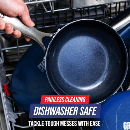 Blue Diamond 8" Nonstick Frying Pan Skillet, Diamond Infused PFAS & PTFE-Free Ceramic Pot