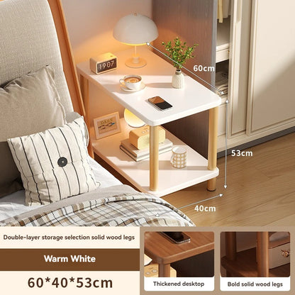 Simple bedroom bedside cabinet, rental room, several households, sofa side shelf, narrow small wooden bedside cabinet