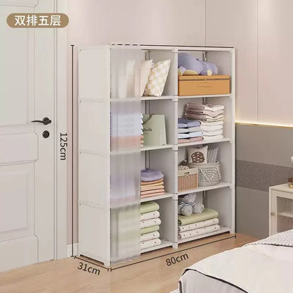 Dustproof Wardrobe Multipurpose Metal Storage Rack