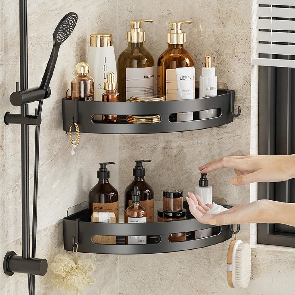 No-Punch Bathroom Shampoo Holder