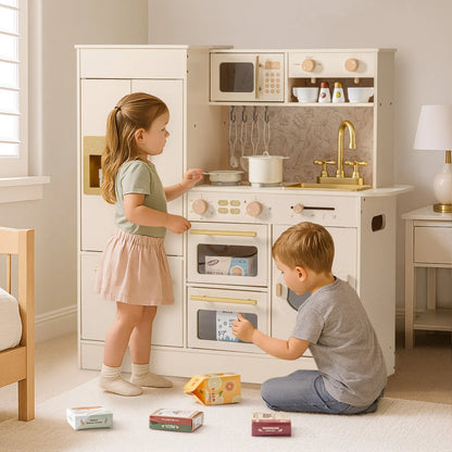 Robotime Robud Kids Wooden Floral Kitchen Play Set